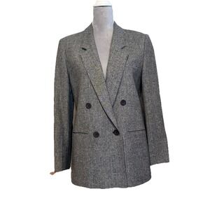 Vintage Pendleton Wool Tweed Blazer Size 10 Old Money Navy Blue Dark Academia